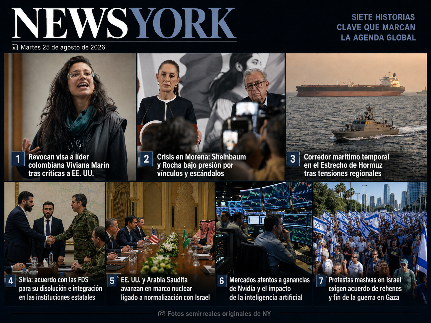 Collage NewsYork 25 de agosto de 2026