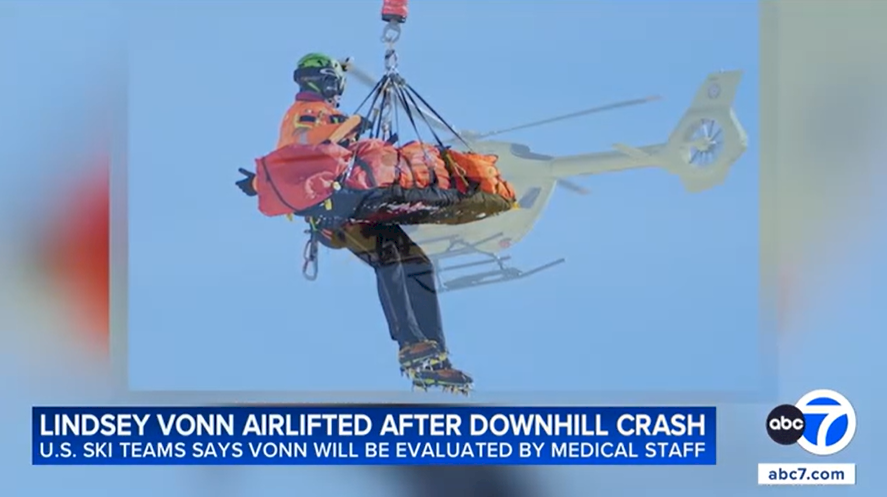 Lindsey Vonn Crash Olympic Downhill